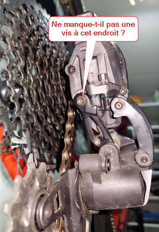 Dérailleur AXS Gx, boulon manquant ?